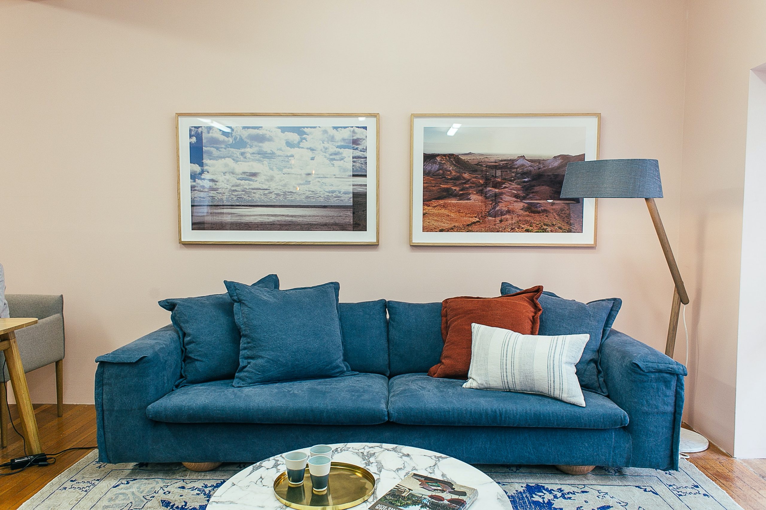 Blue Couch interior